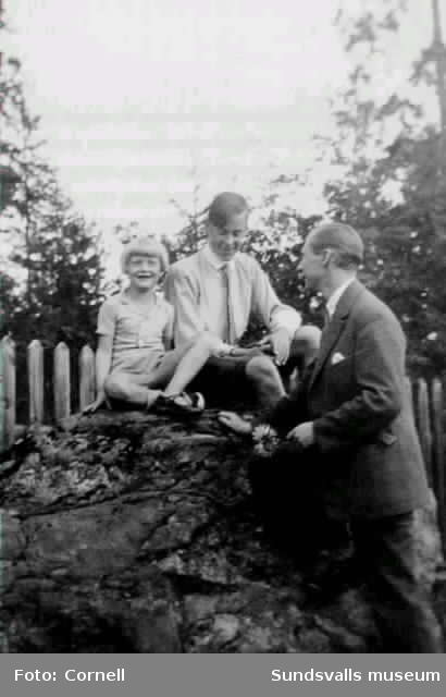 Henrik Cornell med sönerna Jan och Guj
