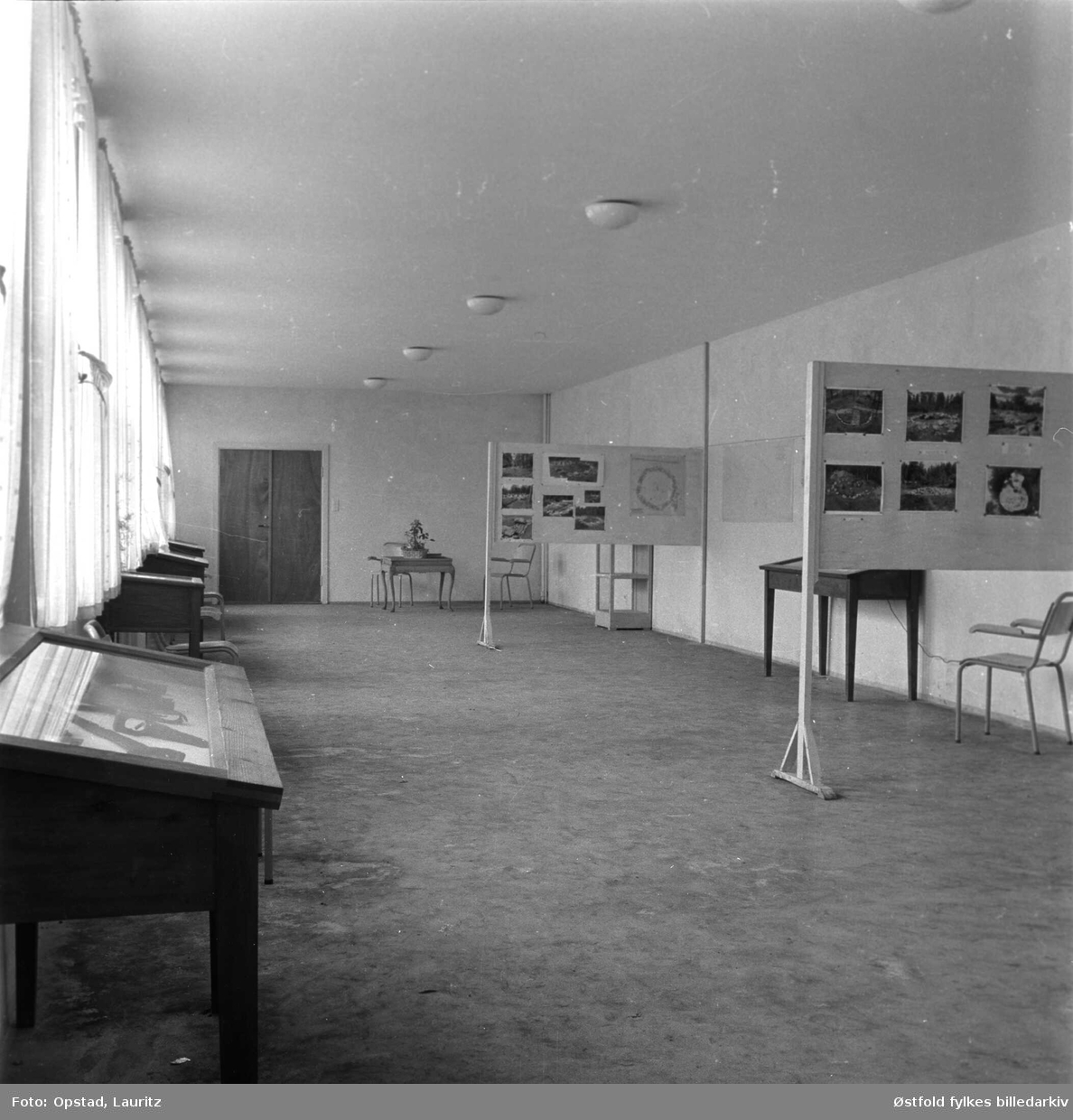 Fra utgravningene på Hunn-feltet i Borge  1951. Hunn-utstillingen på Borgarsyssel Museum.