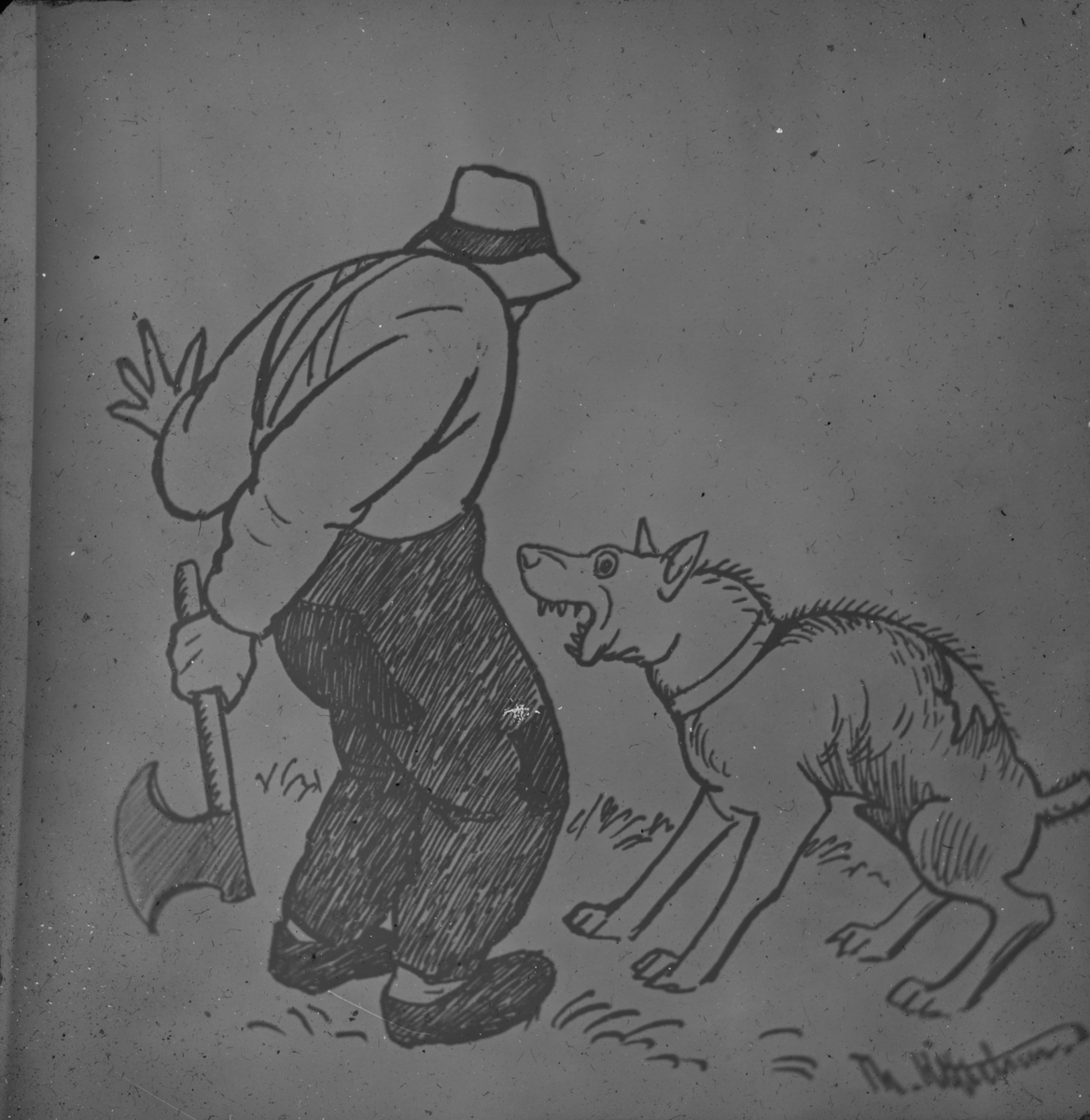 Hundemordet. Fortelling av Johan Hermann Wessel, tegninger av Theodor Severin Kittelsen