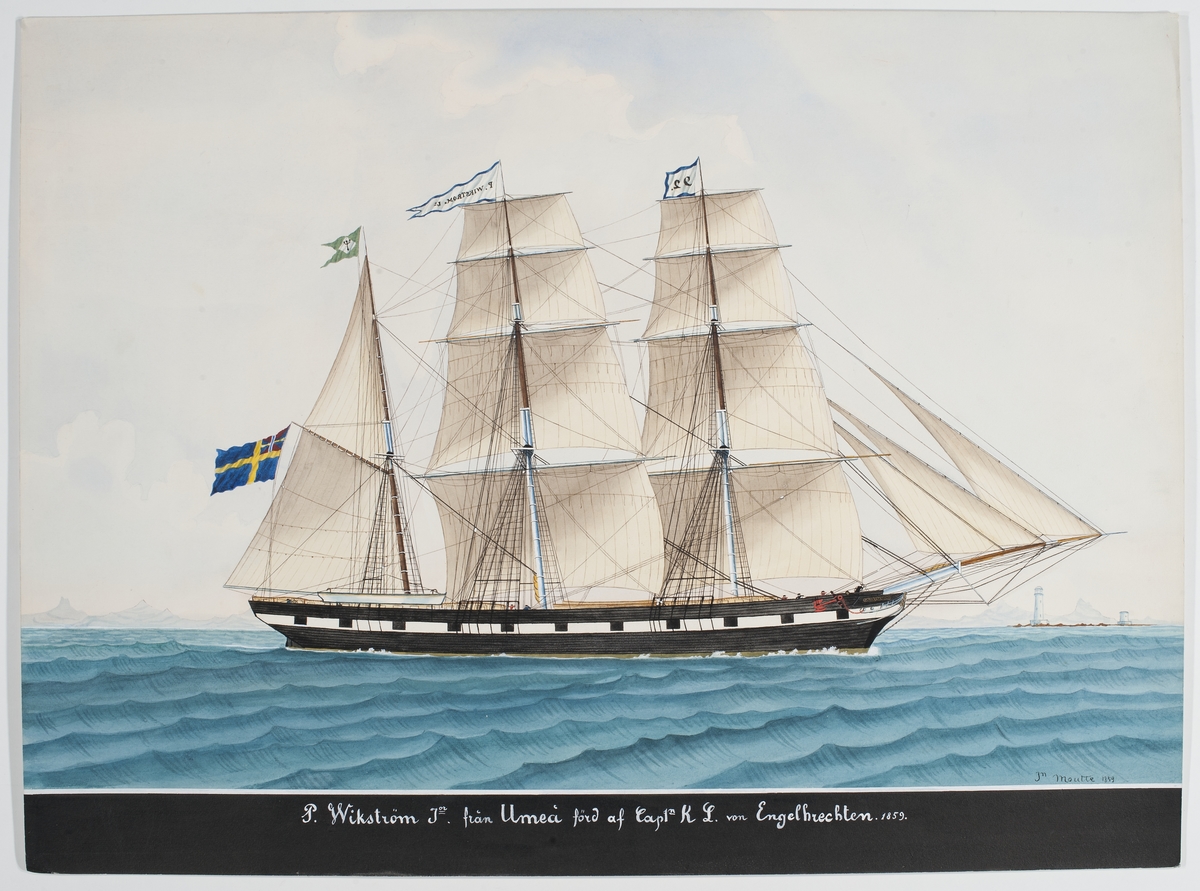 P Wikström J:or från Umeå, förd av kapten K L von Engelhrechten 1859