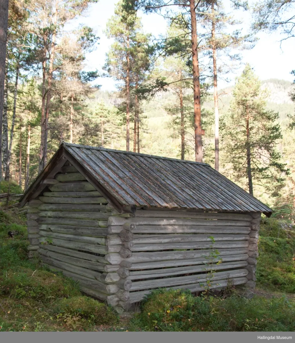 Vedskjul Fra Merødningen I Nes Hallingdal Museum Digitaltmuseum