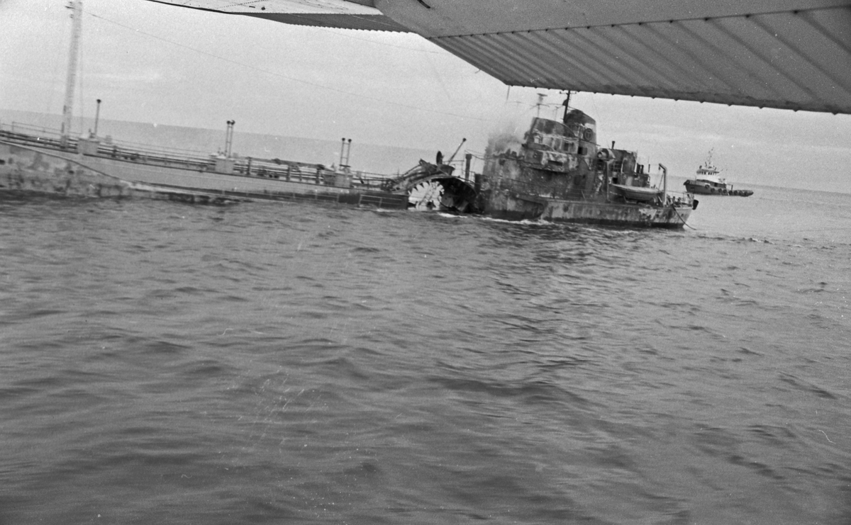 Makuroi - Eksplosjon - 16/6-1972. Flyfoto.
