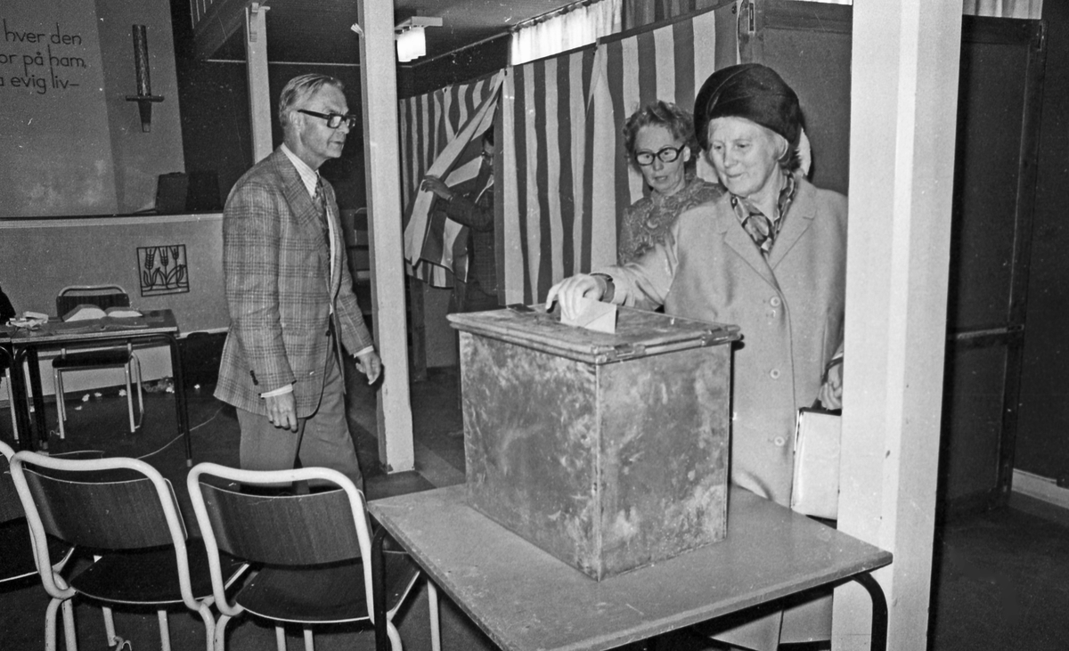 EF-Valget 24/25-9-1972. Det stemmes.