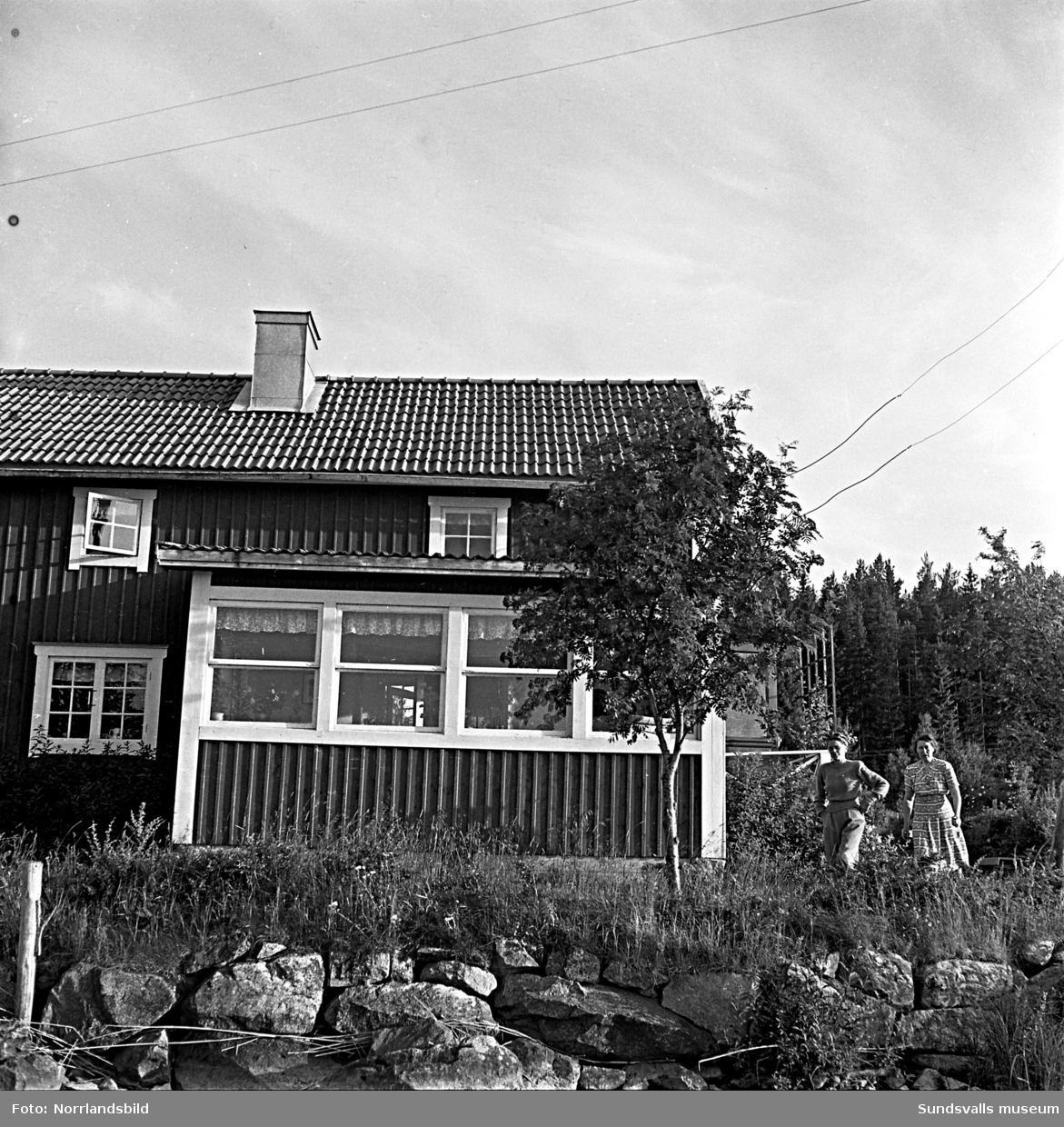 Sundsvallsfamiljer i sina sommaridyller vid sjön Vikarn. Bland annat direktör Fridolf Brunnzell.