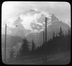 Landskapsbilde Jungfrau med Murrenbahn, Sveits. - Norsk Teknisk Museum ...
