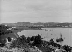 Oversiktsbilde fra Sandefjord 1909.
Bilde tatt fra Ranvikåse