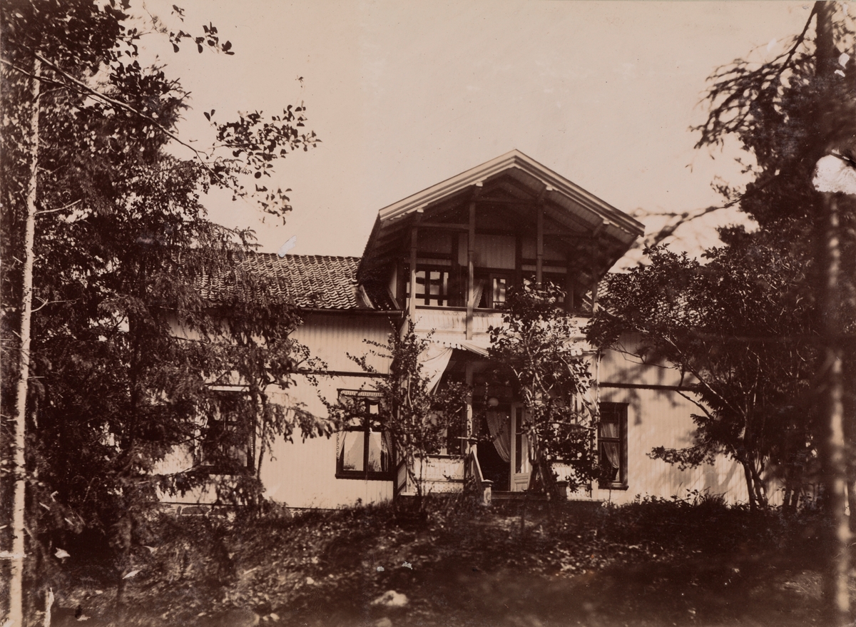 Et sveitserhus, med tittel "Faste 1891".