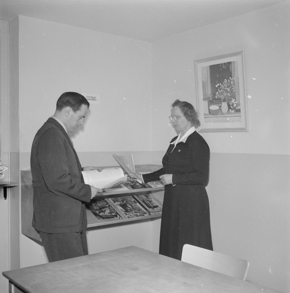Bibliotek i Dannemora, invigning, april 1952