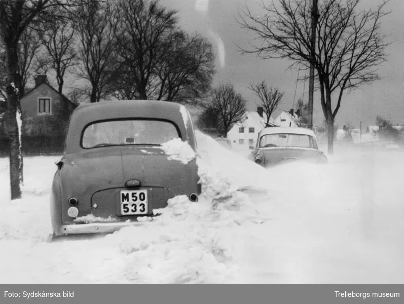 Snö och isvinter, Trelleborg - Anderslöv 4/1 1963.