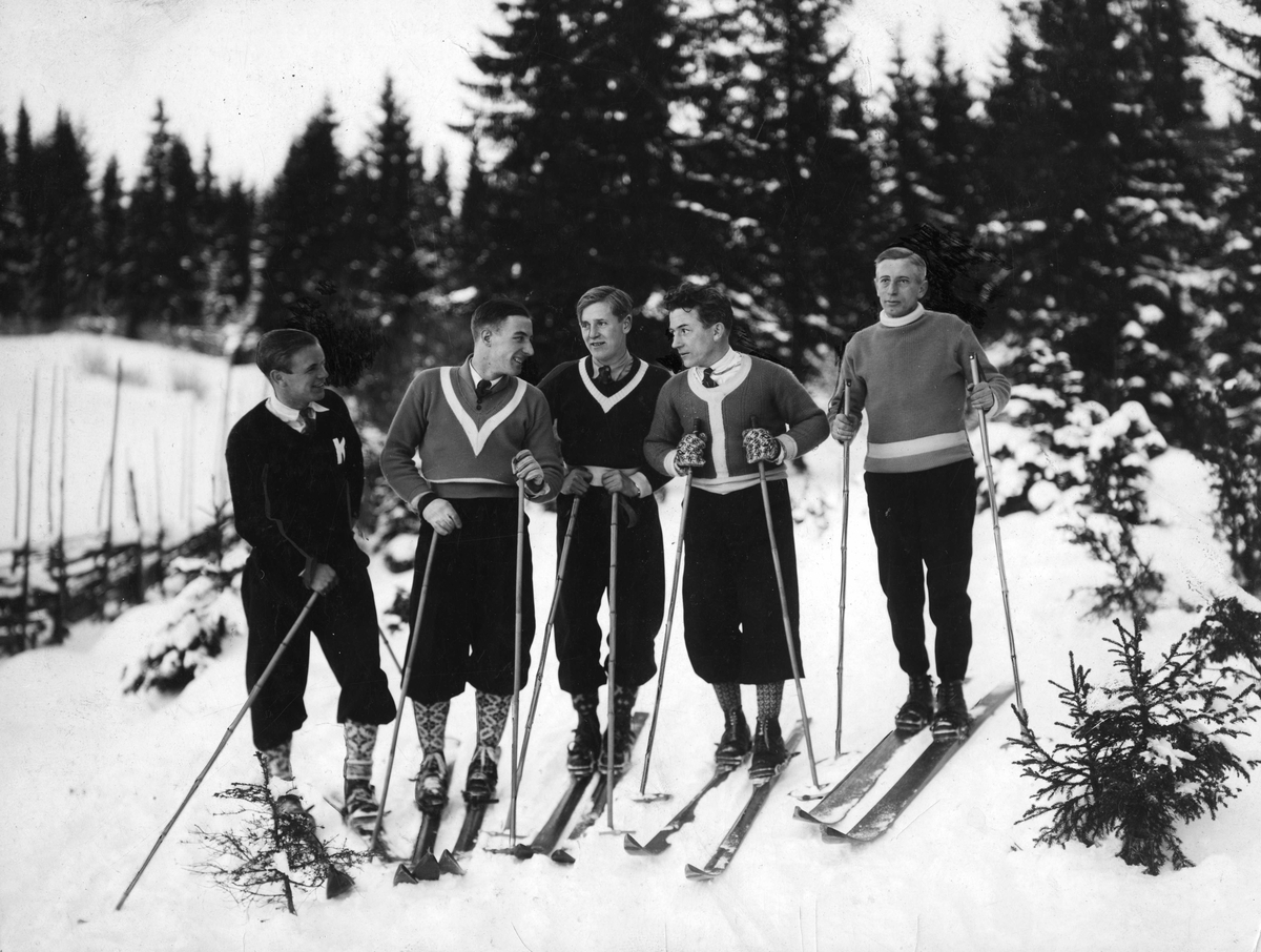 Five Kongsberg skiers