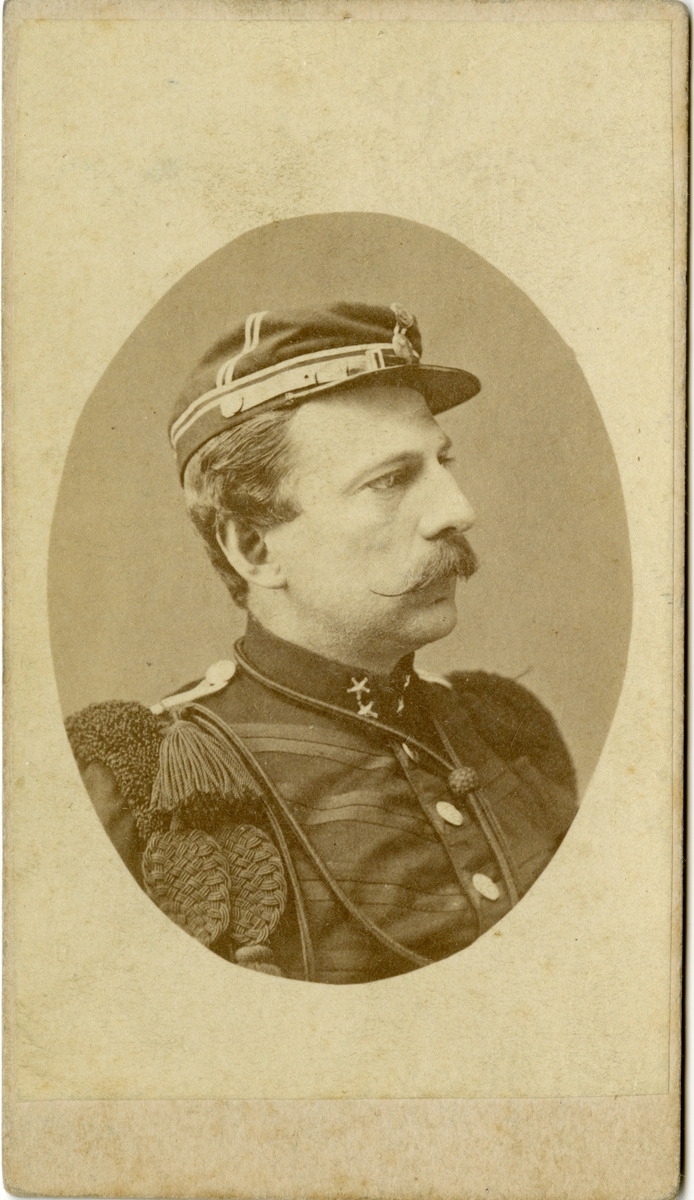Porträtt av Johan Gösta Mauritz Florman, officer vid Värmlands Fältjägarregemente I 26.
