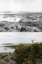 Refotografering. Kystlandskap på øya Stråholmen, Kragerø. Fo