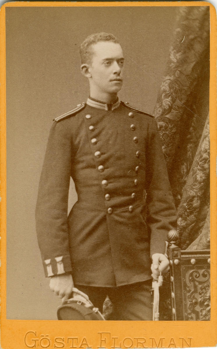 Porträtt av Carl Waldemar Conrad Fellenius, underlöjtnant vid Kalmar regemente I 20.