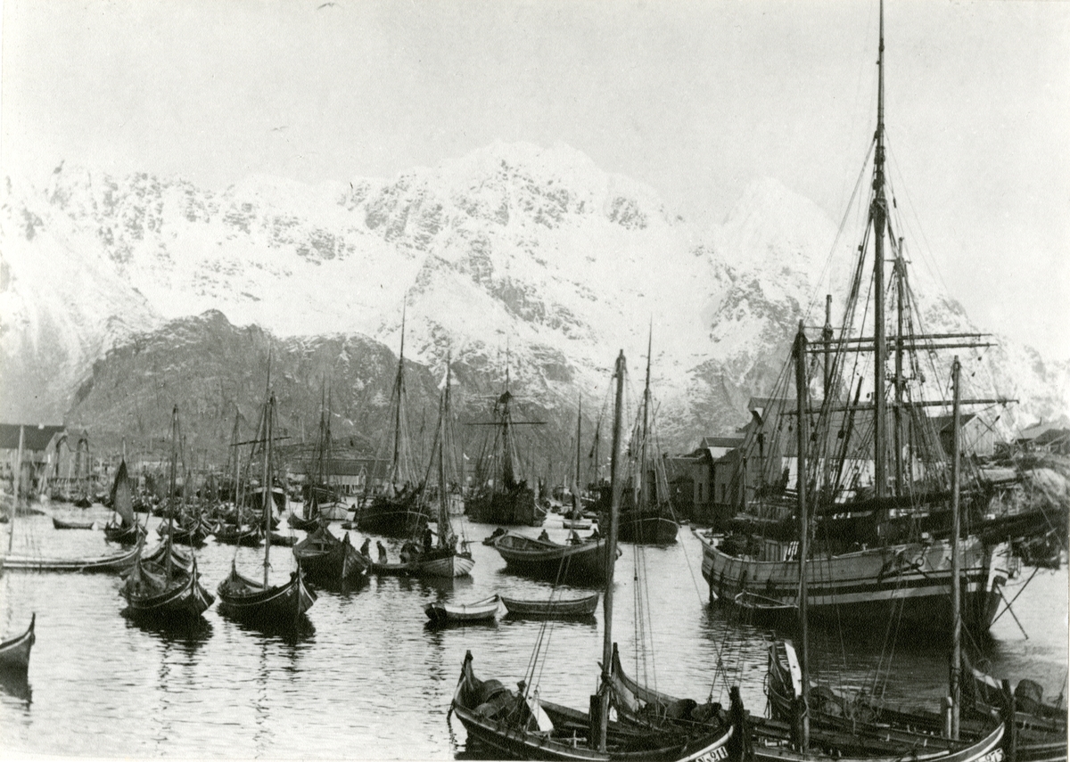 Jakt 'Enigheden' (b.1873, Kinsarvik) i havnemiljø
