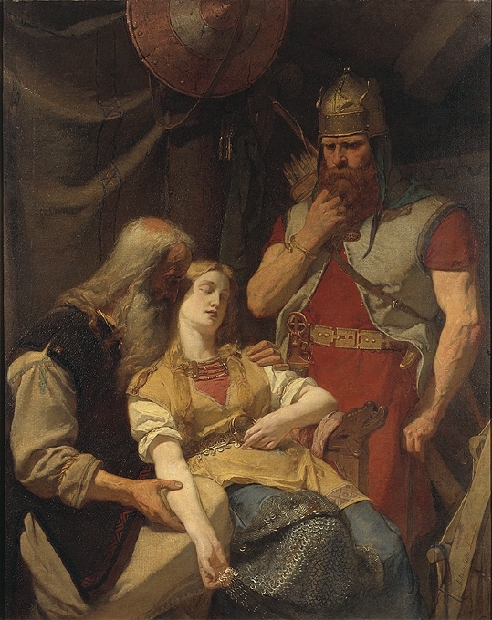Ingeborg mottager av Orvar Odd underrättelsen om Hjalmars död