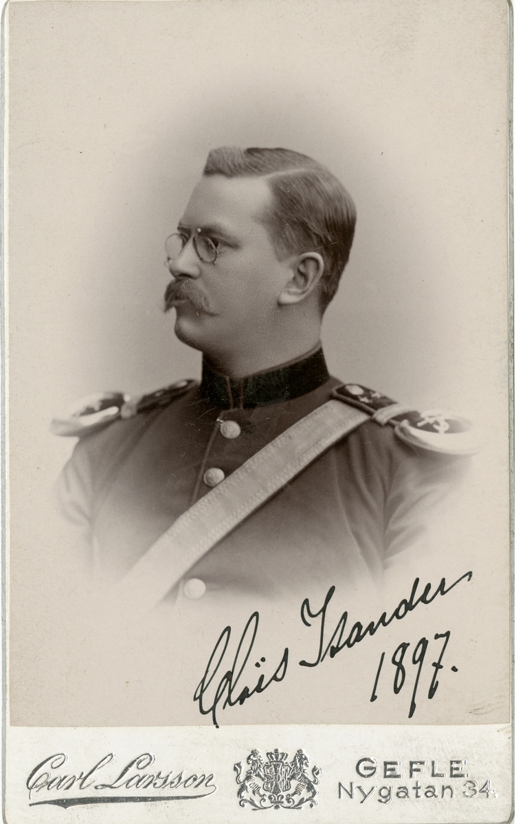 Porträtt av Claes Fredrik Isander, bataljonsläkare vid Andra livgrenadjärregementet I 5.