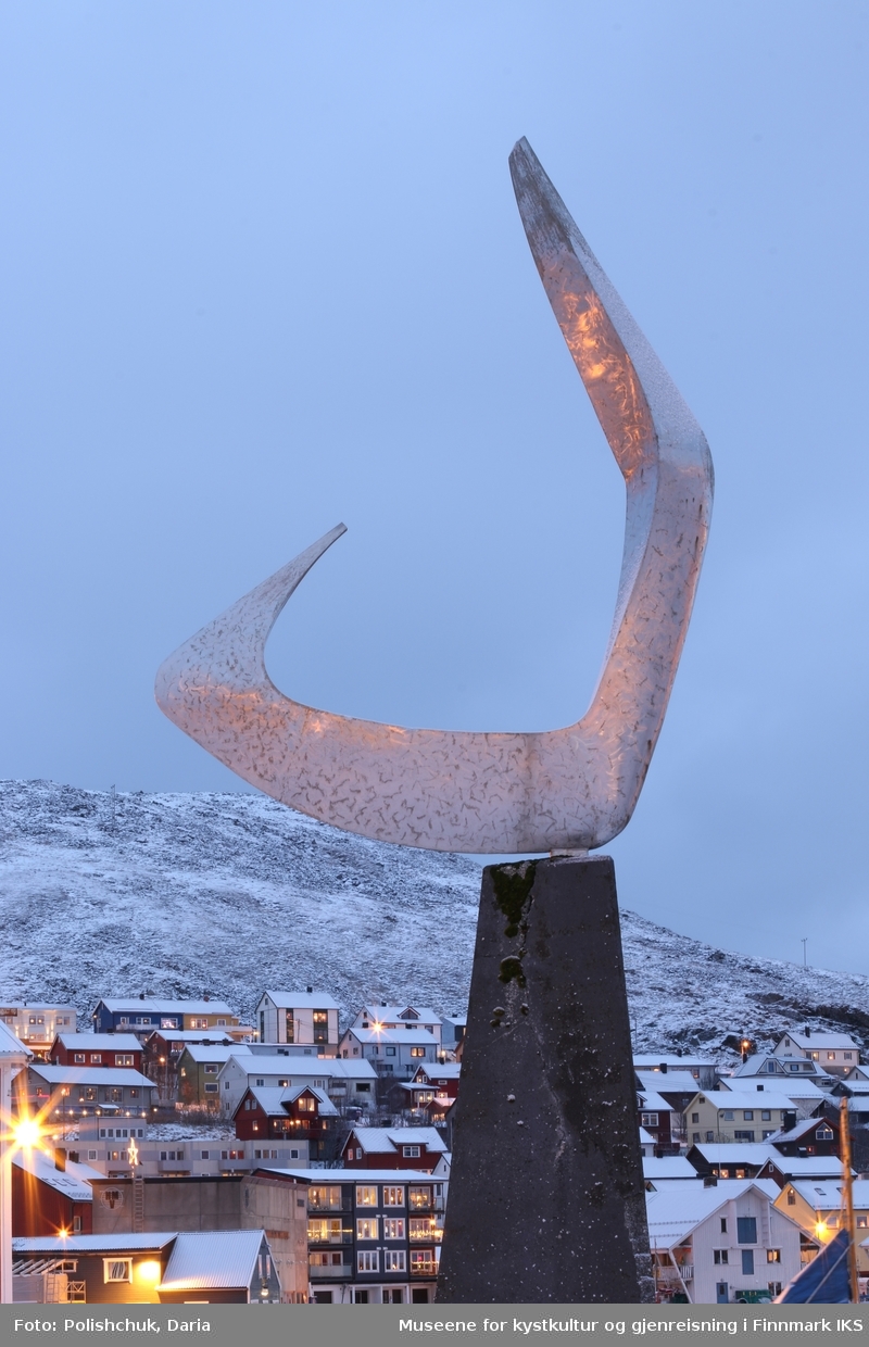 Skulptur "Boreas" ("Nordenvinden"). November 2015.