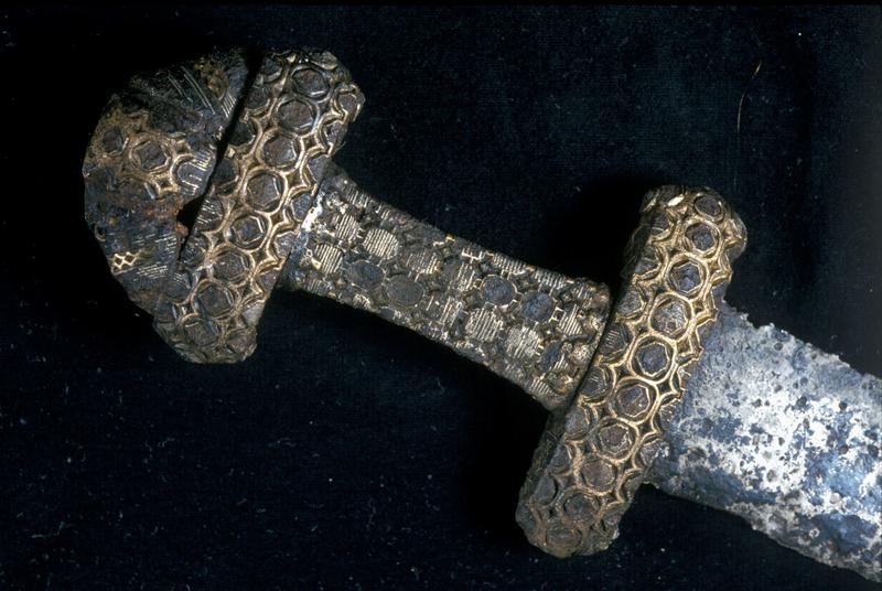 The handle of an Iron Age sword.