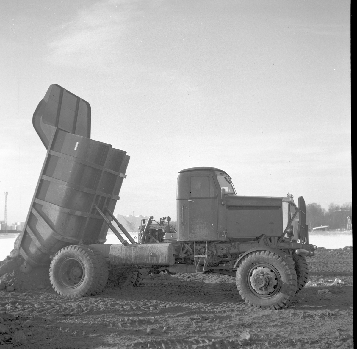 Lasttruck vid Skansen. 18 februari 1953.