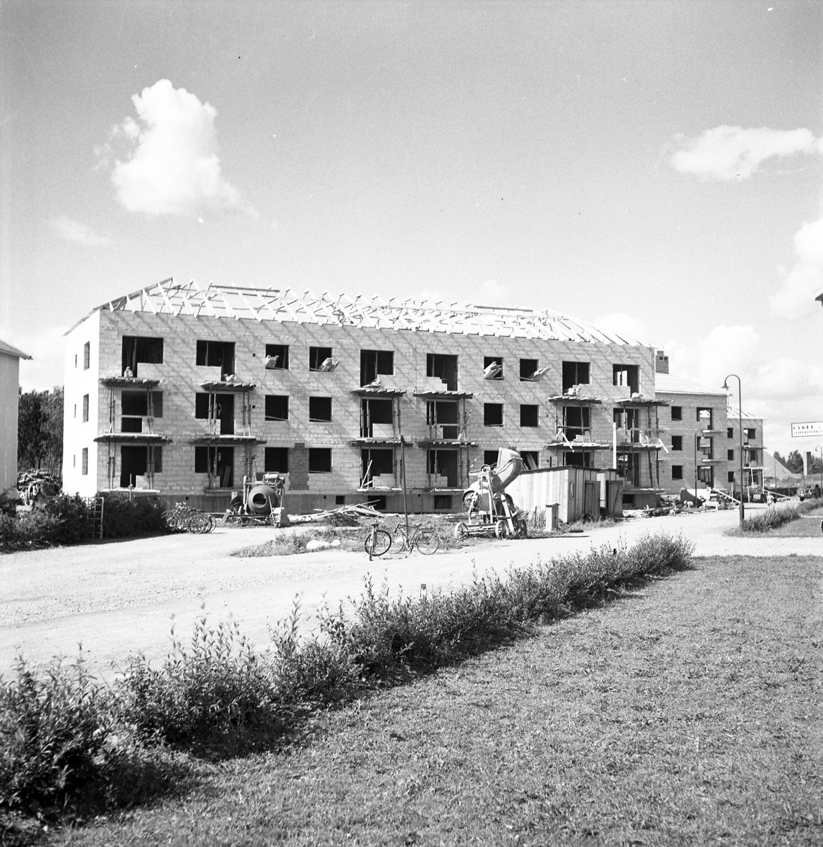 HSB-nybygge på Fredrikdalsvägen. Den 10 augusti 1949