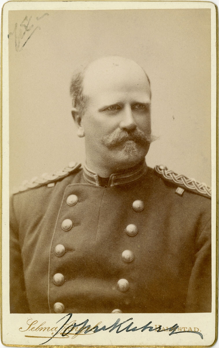 Porträtt av Carl Johan Georg Kleberg, kapten vid Norra skånska infanteriregementet I 24.