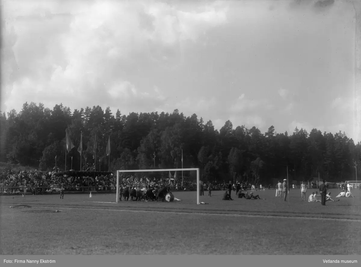 Invigning av idrottsplanen i Vetlanda, 1920-tal.