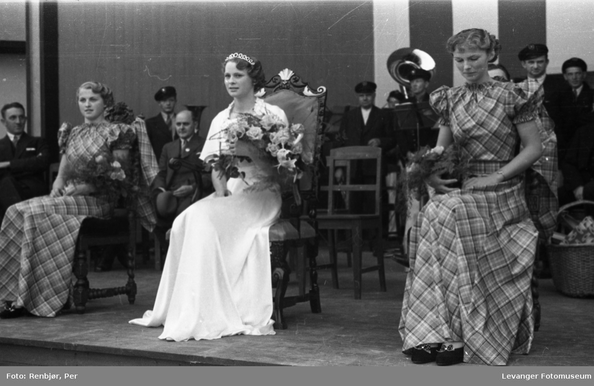 Kåring av Nord-Trøndelags prinsessen under byjubileet i 1936.