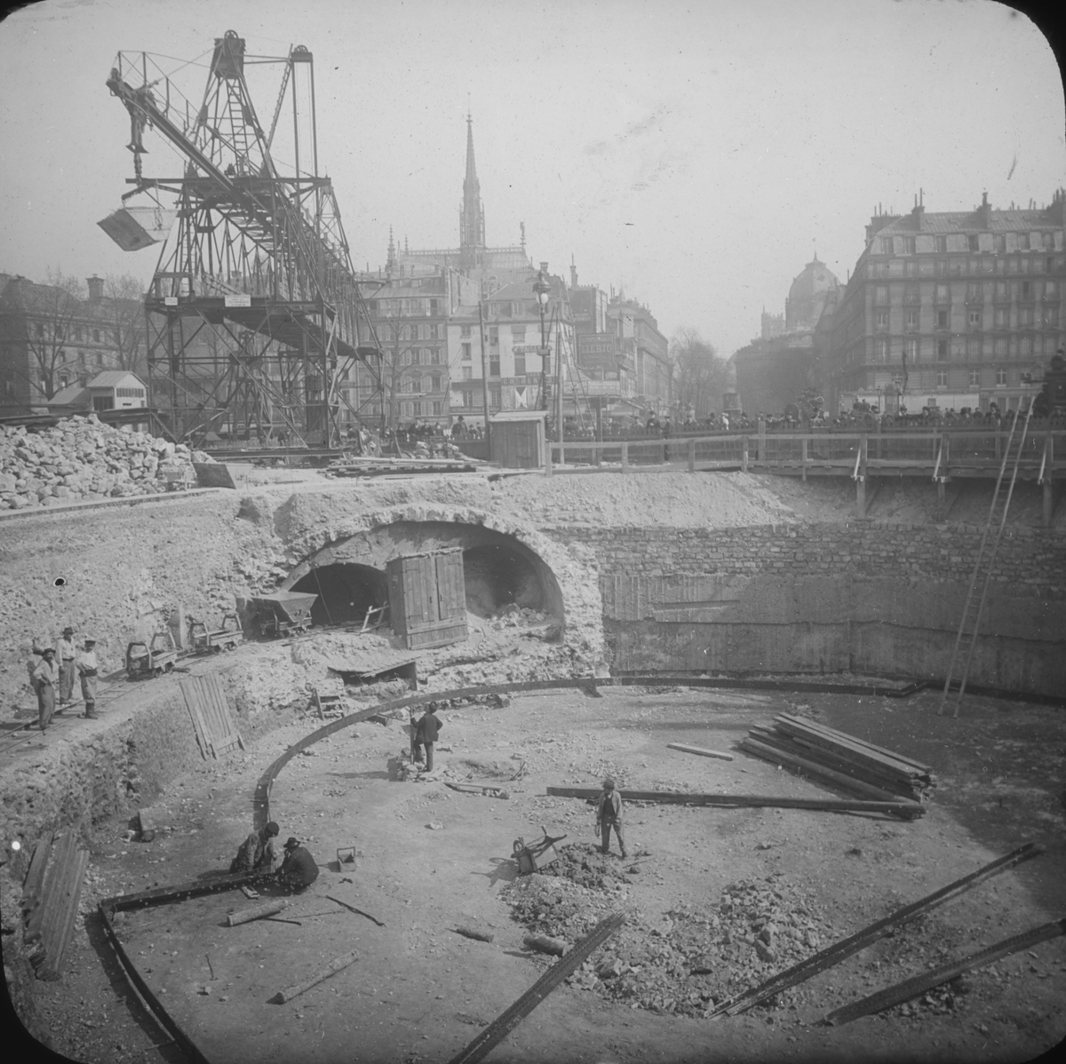 Bygget av tunnelbanan i Paris 1899-1911. "Le Métro de Paris".