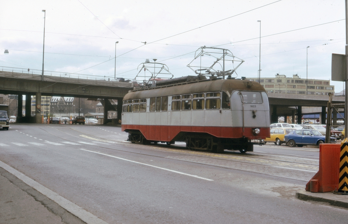 Ekebergbanens sporvogn 1023 i Schweigaardsgate