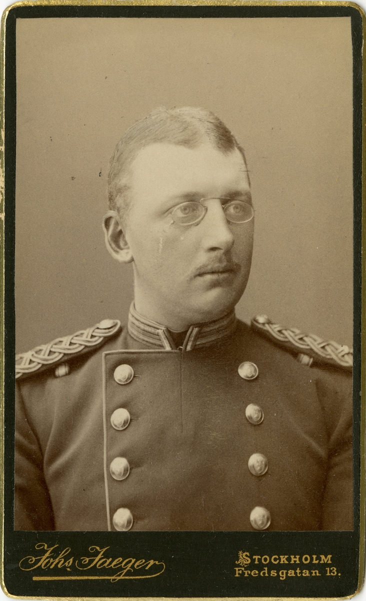 Porträtt av Jakob Henrik Quensel, löjtnant vid Södra skånska infanteriregementet I 25.