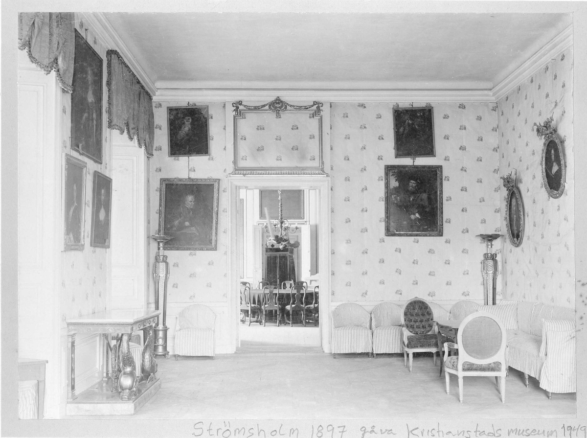 Strömsholms slott, interiör 1897.