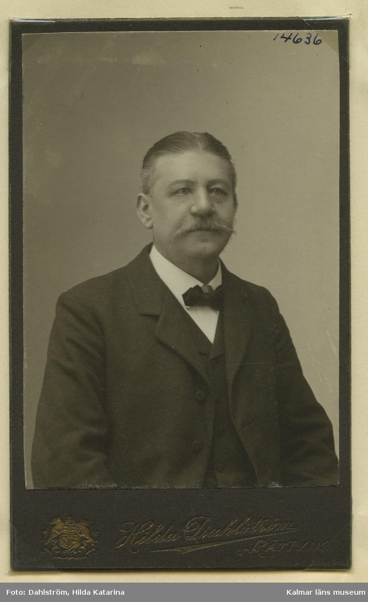 Redaktör Petersson Hj. Född 1852-11-27 död 1919-01-04.
