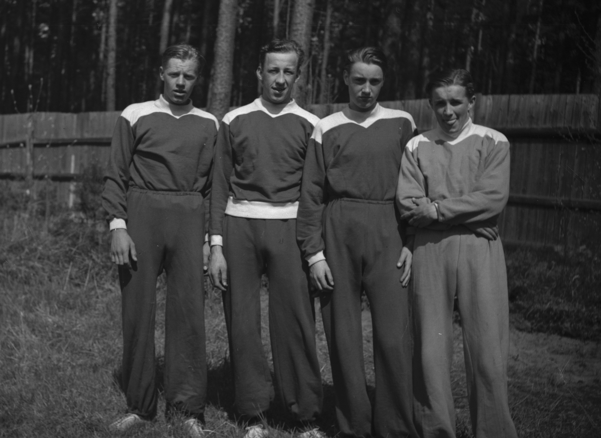 Från vänster: Hagberg, Holmgren, Boberg och Olsson. GSGF
