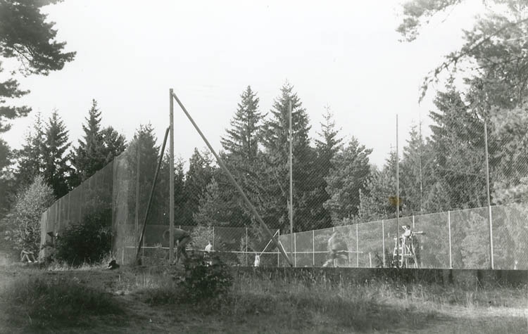 Enligt Bengt Lundins noteringar: "Strandön. Tennis och bordtennisbanor".