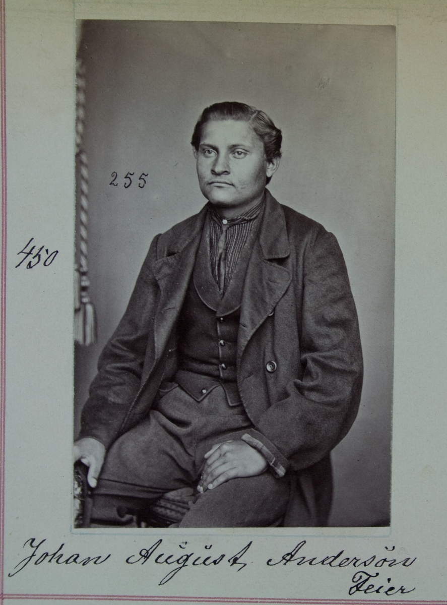 Fangeportrett, Johan August Anderson Feier