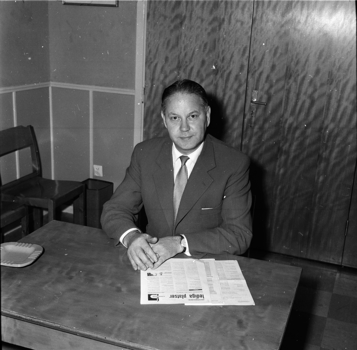 Arbetsförmedlare Gösta Westin.
Ockelbo 24/10 1961