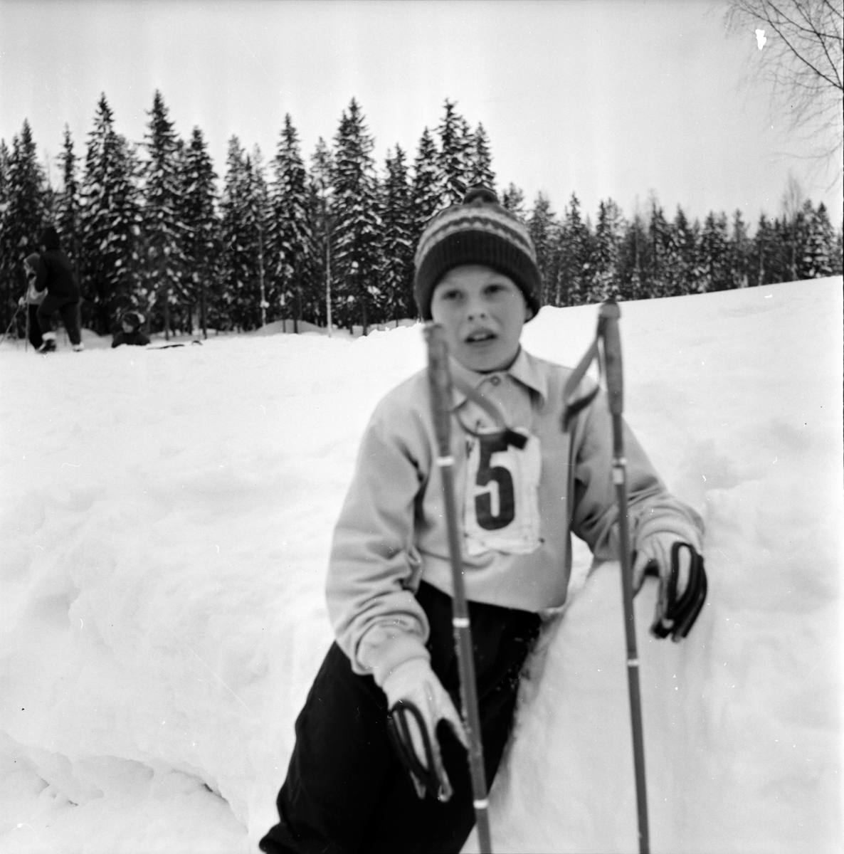 Hällbo,
Skoltävling på skidor,
2 Mars 1966