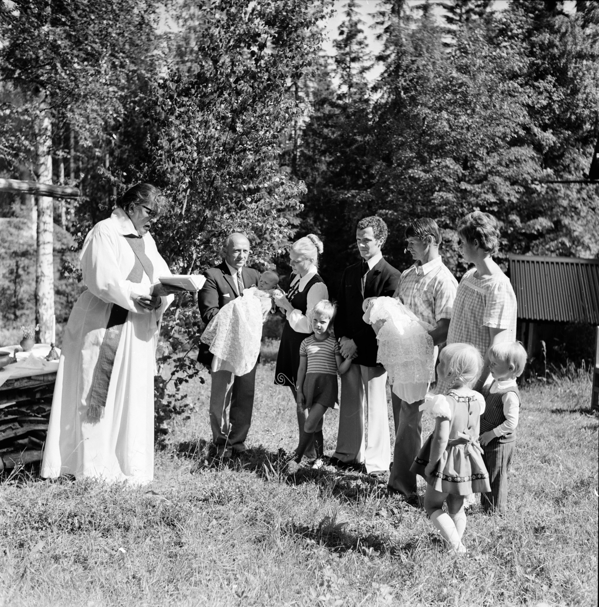 Änga-Nybo,
Gudstjänst,
Juli 1973
