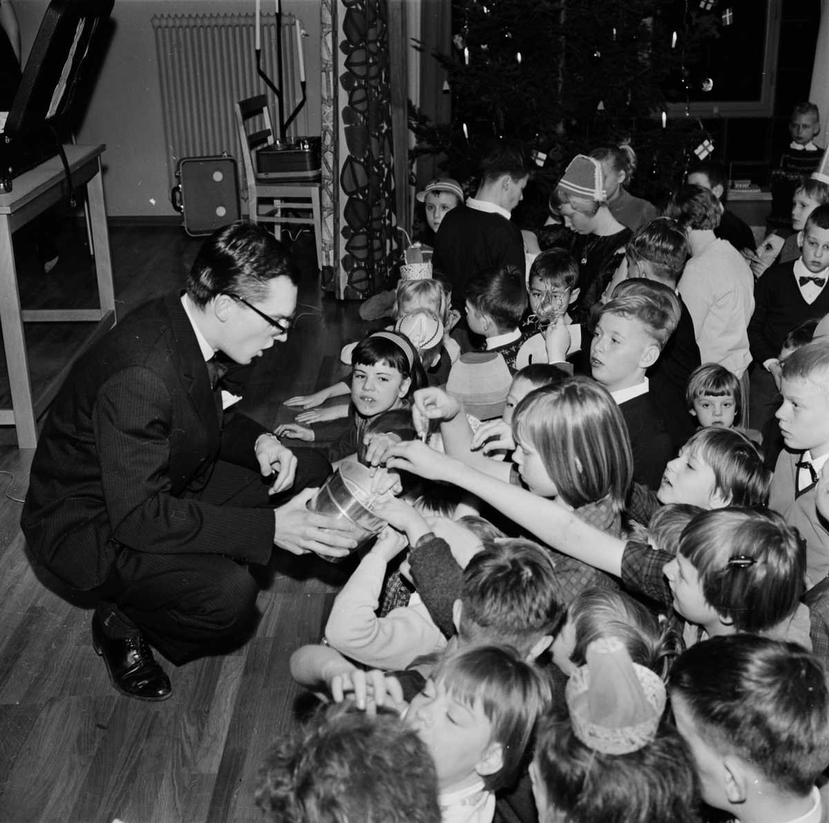Julfest på Rickombergaskolan, Uppsala 1964