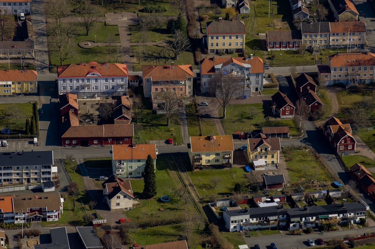 Flygfoto över Gränna i Jönköpings kommun.