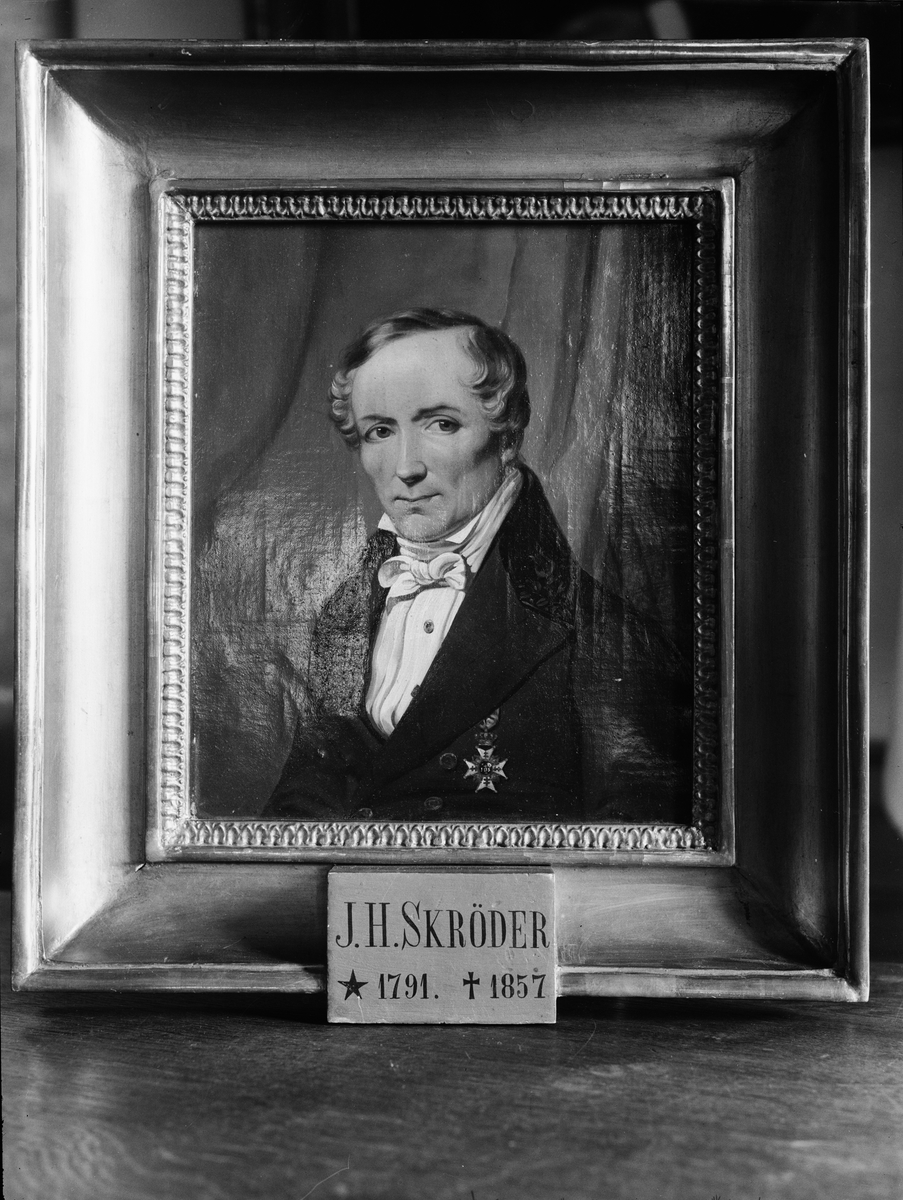 Porträtt av Gotlands nations förutvarande inspektor, professor Johan Henrik Schröder (1791 - 1857)