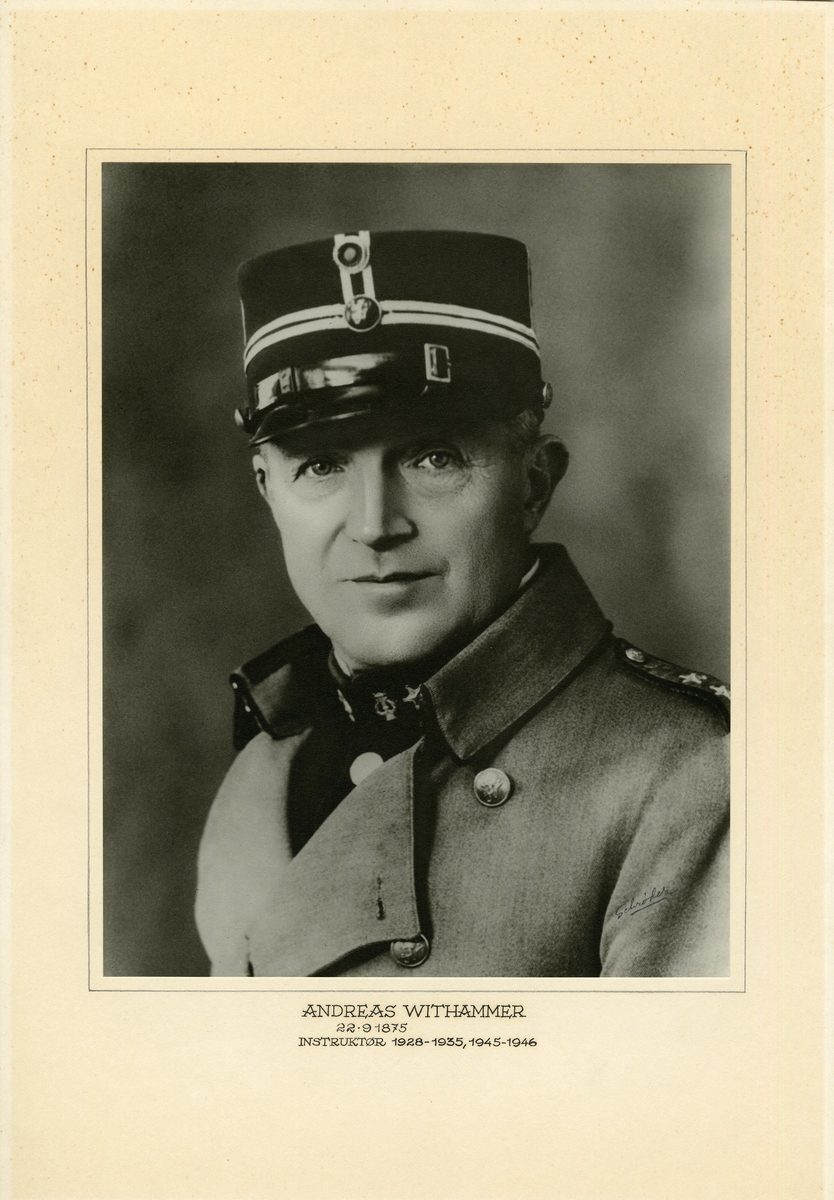 Portrett av Andreas Withammer iført en militæruniform.