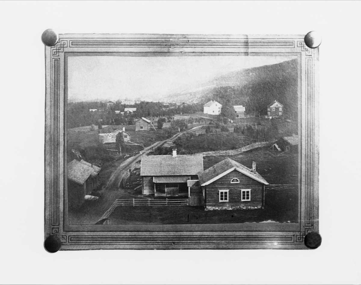Gammal bild av Lima Kyrkby taget från Kyrktornet mot norr. Troligen omkring 1870-talet