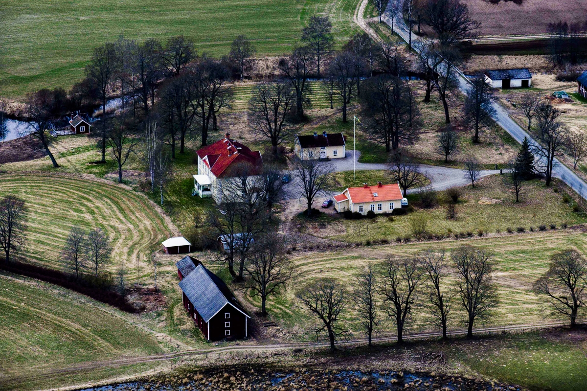 Flygfoto över Ryningsholms herrgård i Eksjö kommun.