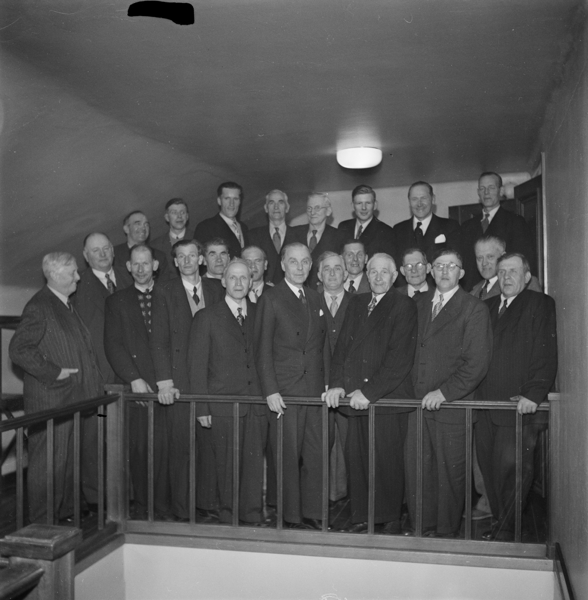 Män på Hushållsskolan, Uppsala, april 1952
