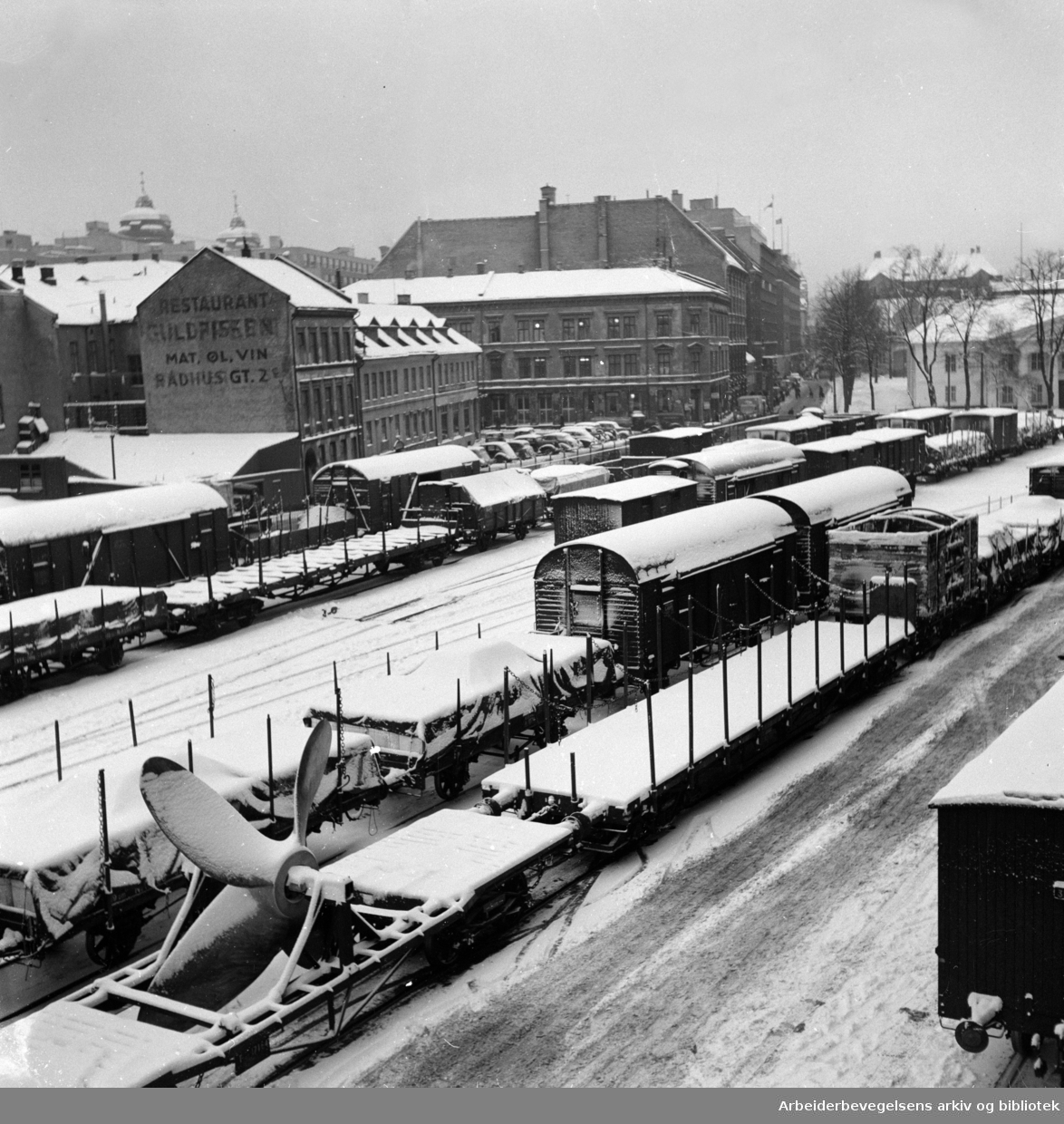 Østbanestasjonen. Januar 1951