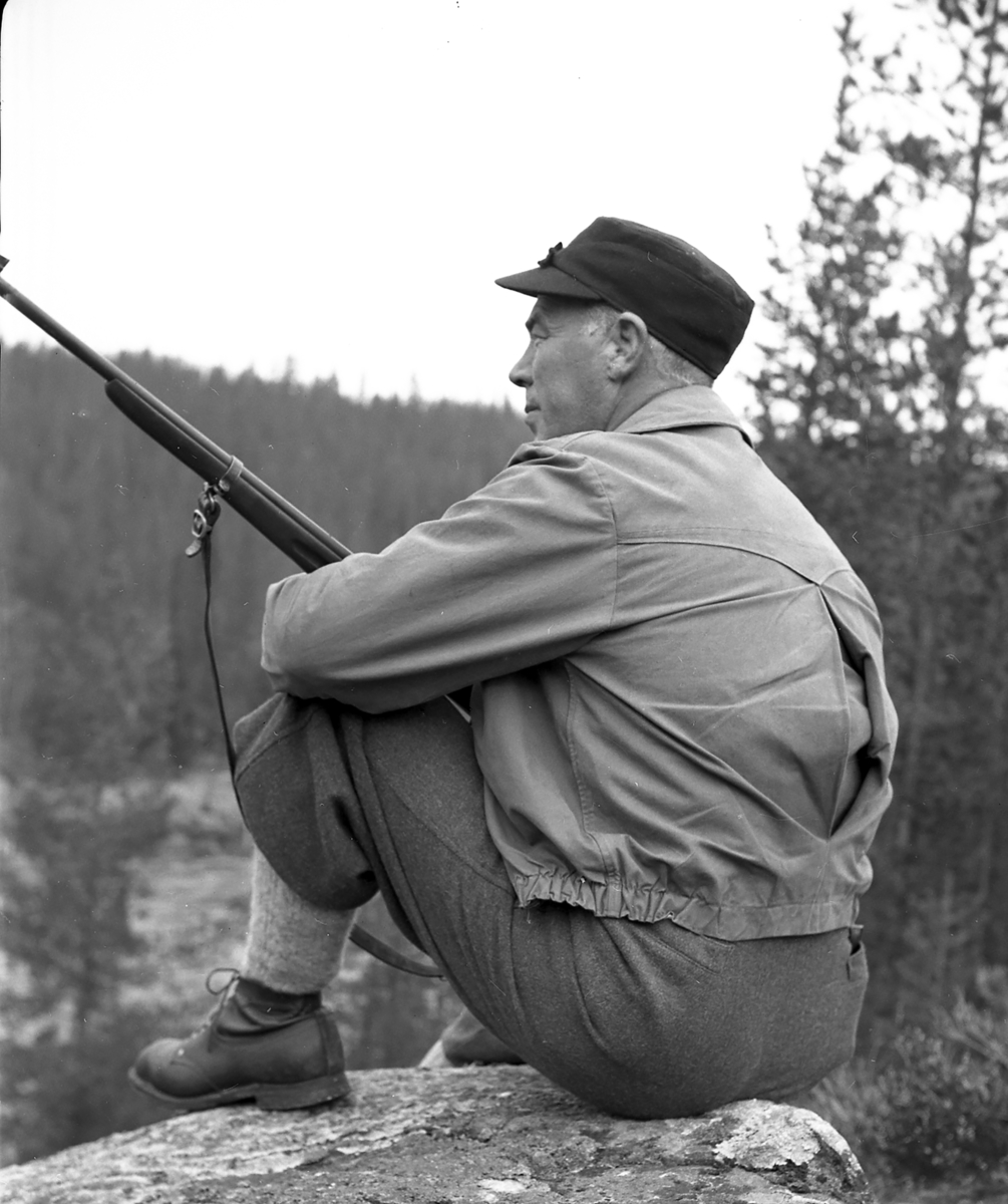 Peder Myrstad på jakt, Engerdal