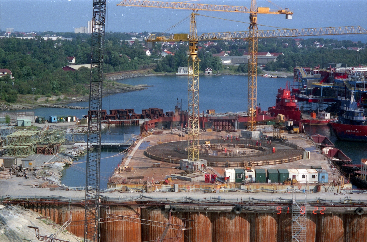 Anleggsområdet til Norwegian Contractors i Jåttåvågen ved Stavanger ...
