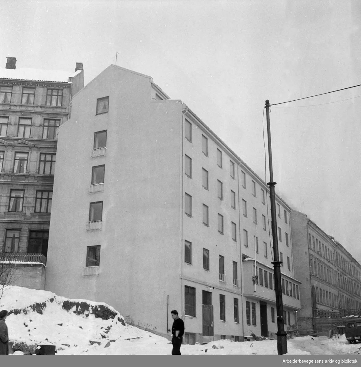 Frelsesarmeens nybygg i Borggt. Januar 1956
