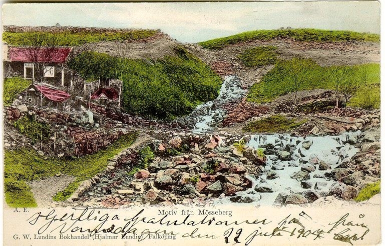 Äskebäcken vid Bestorp (färglagt vykort)